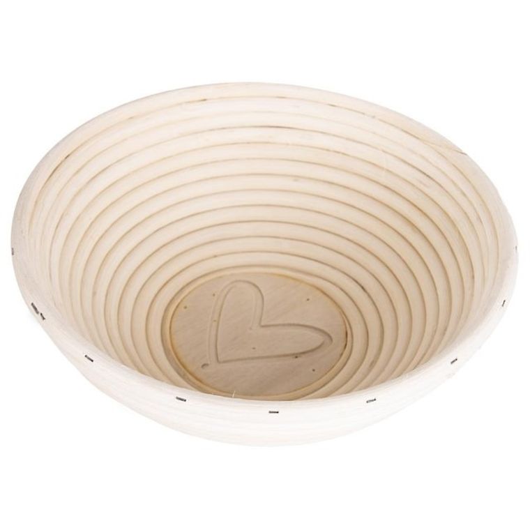 Orion, koszyk do wyrastania chleba, rattanowy, serce, 21 cm