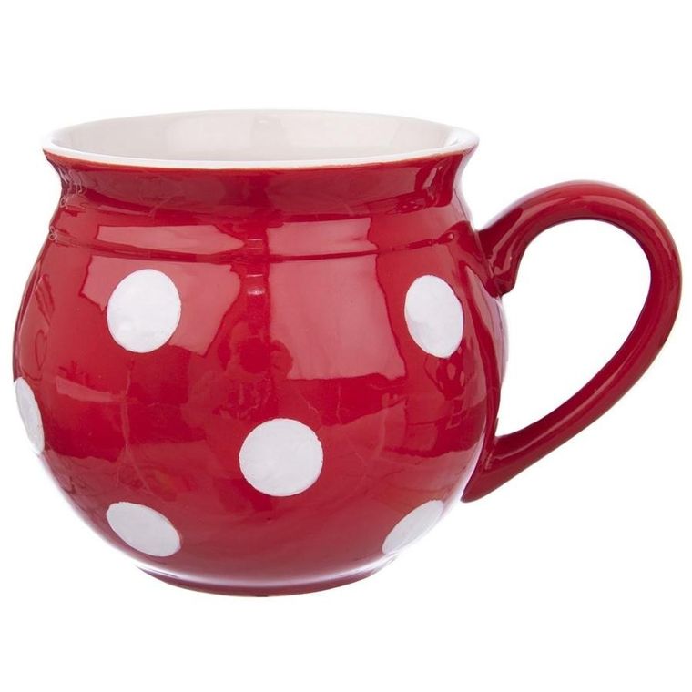 Orion, kubek ceramiczny, czerwony, 950 ml