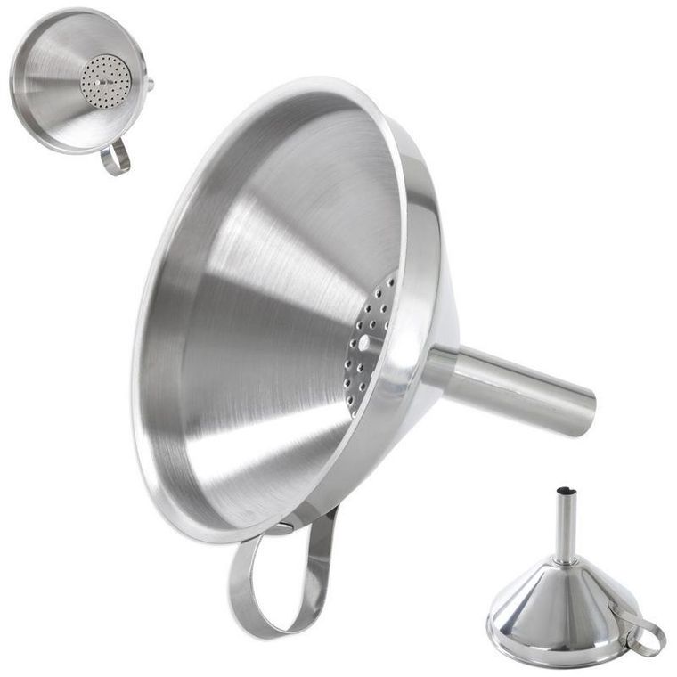Orion, lejek kuchenny z sitkiem, stalowy do wina, soków