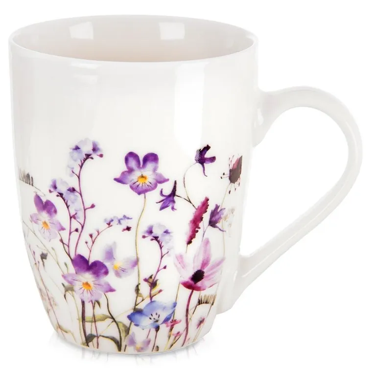 Orion, Louka, kubek porcelanowy, kwiaty, 360 ml