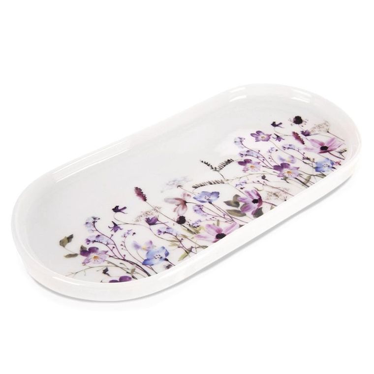 Orion, Louka, talerz do serwowania, porcelanowy, kwiaty, 25-12 cm