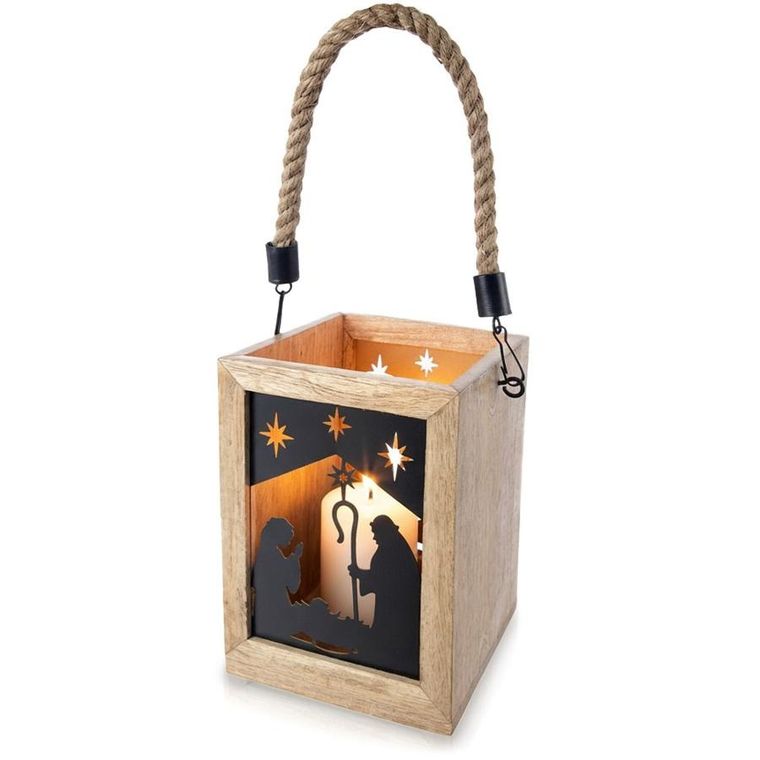Orion, Mango, lampion na świeczkę, szopka, 14-14-20 cm