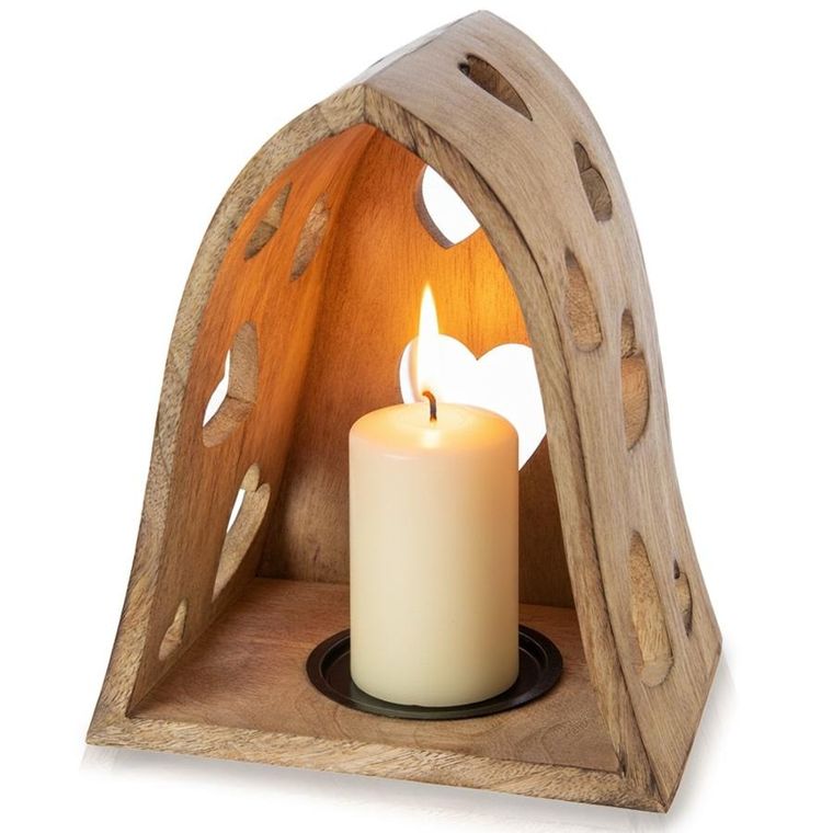 Orion, Mango, świecznik, serca, 21-14,5-23,5 cm