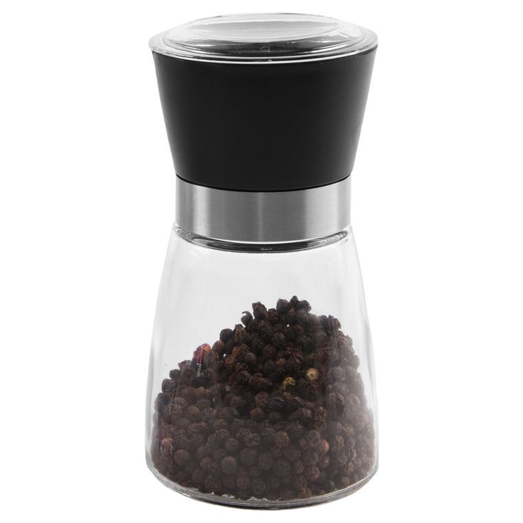 Orion, młynek do pieprzu i soli szklany, ręczny, 13 cm