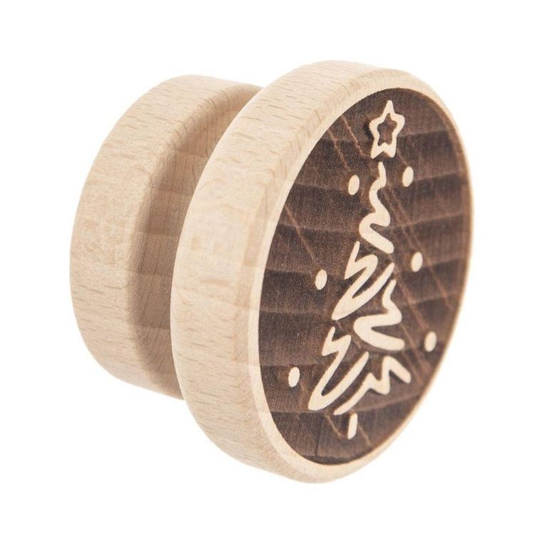 Orion, pieczątka dekorator do ciastek, drewniany, choinka, 5.5 cm