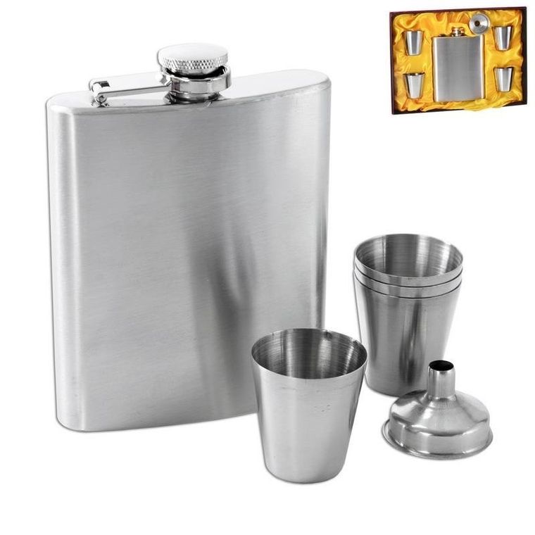 Orion, piersiówka z akcesoriami, 210 ml, 6 elementów