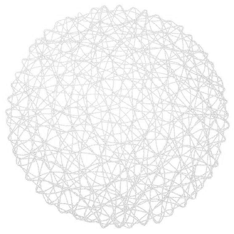 Orion, podkładka pod talerz sztućce, okrągła, biała, 35 cm