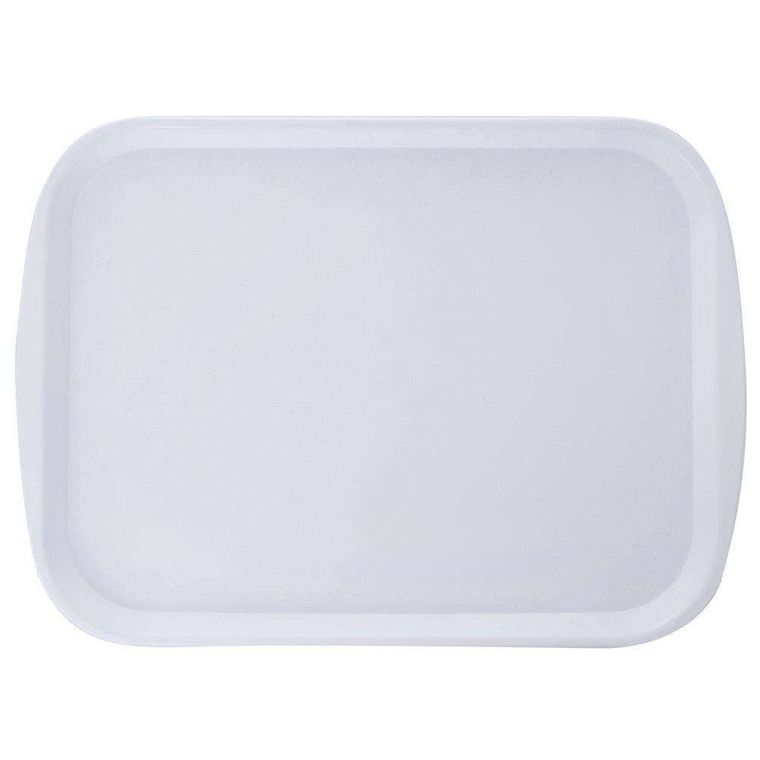 Orion, prostokątna taca kuchenna do serwowania, 35,5-27 cm, biała