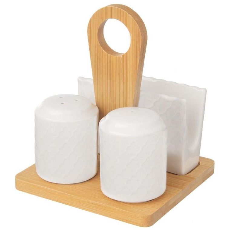 Orion, przyprawnik porcelanowy, 3 elementy