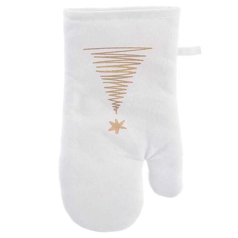 Orion, rękawica kuchenna bawełniana z magnesem, choinka, 32,5 cm