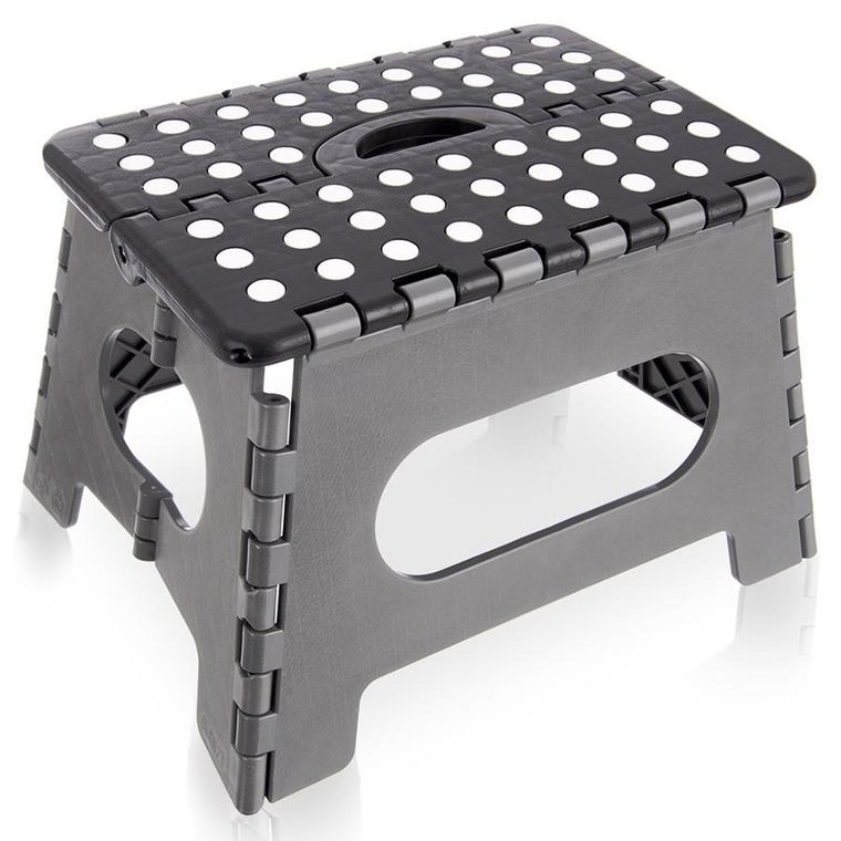 Orion, schodek antypoślizgowy, czarny, 150 kg, 32-25-22 cm