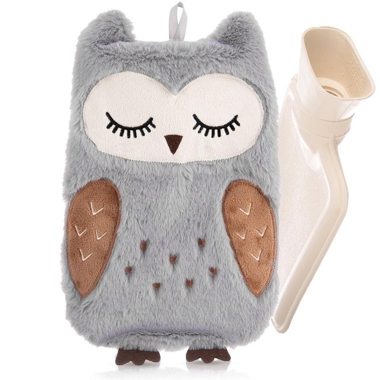 Orion, Sowa, termofor w pokrowcu, szary, 600 ml