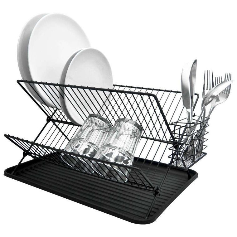 Orion, suszarka na naczynia, czarna, 45-32-25,5 cm