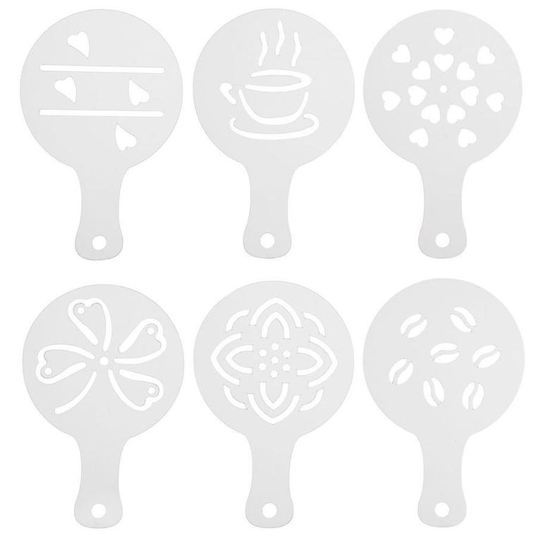 Orion, szablony do kawy i deserów, 6 elementów