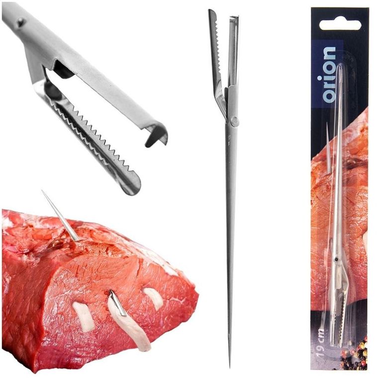 Orion, szpikulec do rolady mięsa, stalowy, 19 cm