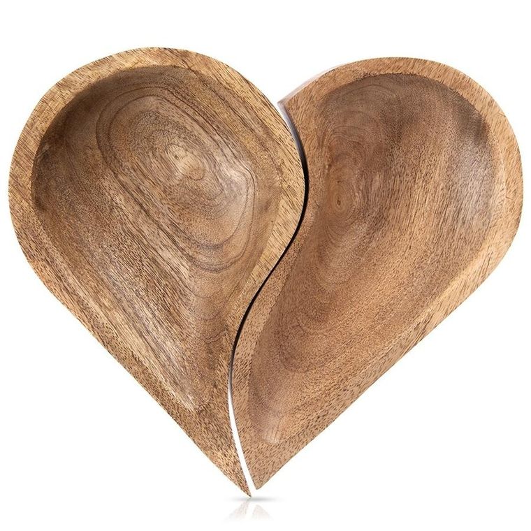 Orion, talerz do serwowania drewniany, serce mango, 2 szt.