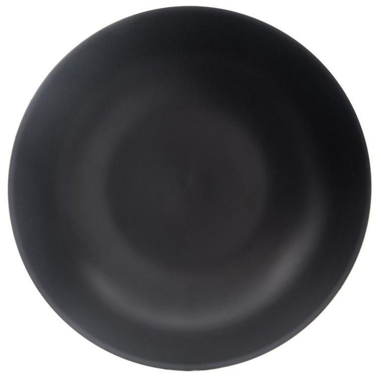Orion, talerz obiadowy głęboki, ceramiczny, czarny, 20,5 cm, 800 ml