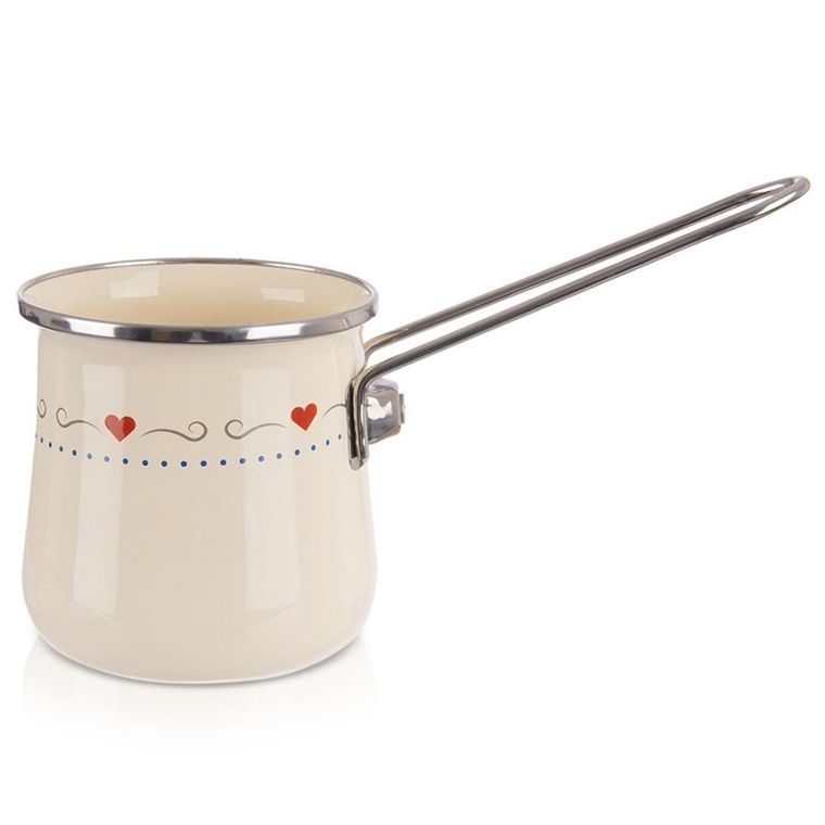 Orion, Tonca, tygielek do kawy emaliowany kremowy, 600 ml