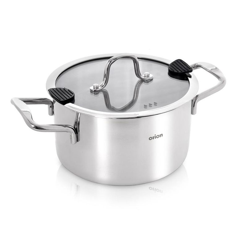 Orion, Venice, garnek stalowy z pokrywką, 24 cm, 6,2l