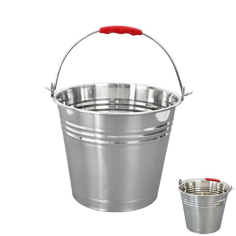 Orion, wiadro stalowe, nierdzewne 5l