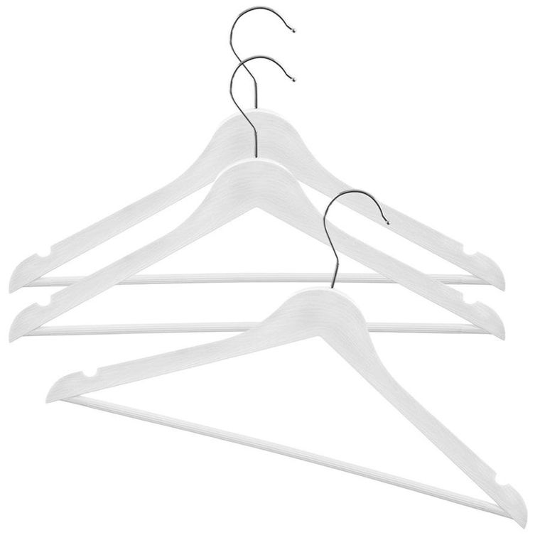 Orion, wieszaki na ubrania, białe obrotowe, 42,5-24 cm, 3 szt.