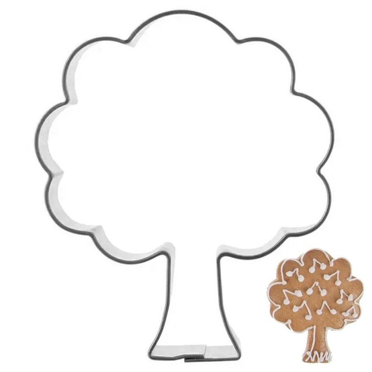 Orion, wykrawacz do ciastek, stalowy, drzewo, 6 cm