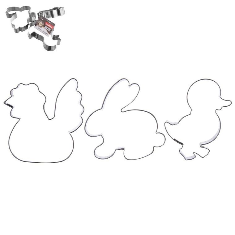 Orion, wykrawacz, foremka do ciastek, pierników, wielkanocne, 3 szt.