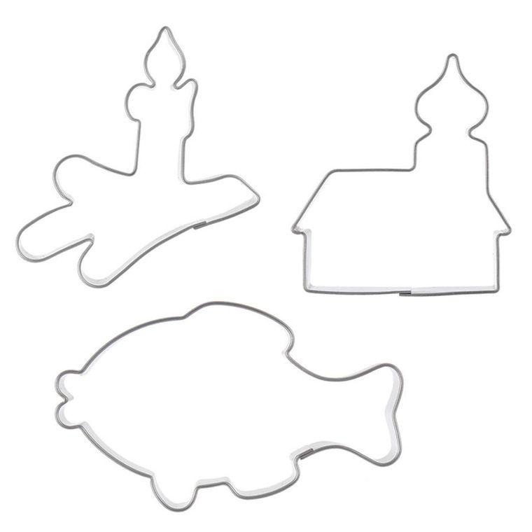 Orion, wykrawacze do ciastek, stalowe, 3 szt.