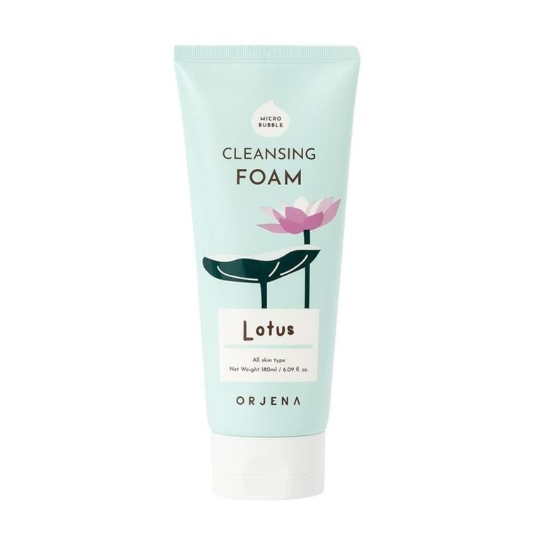 Orjena, Cleansing Foam, oczyszczająca pianka do mycia twarzy, Lotus, 180 ml