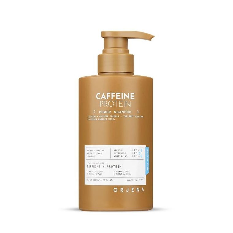 Orjena, Power, szampon do włosów wzmacniający, caffeine & protein, 500 ml