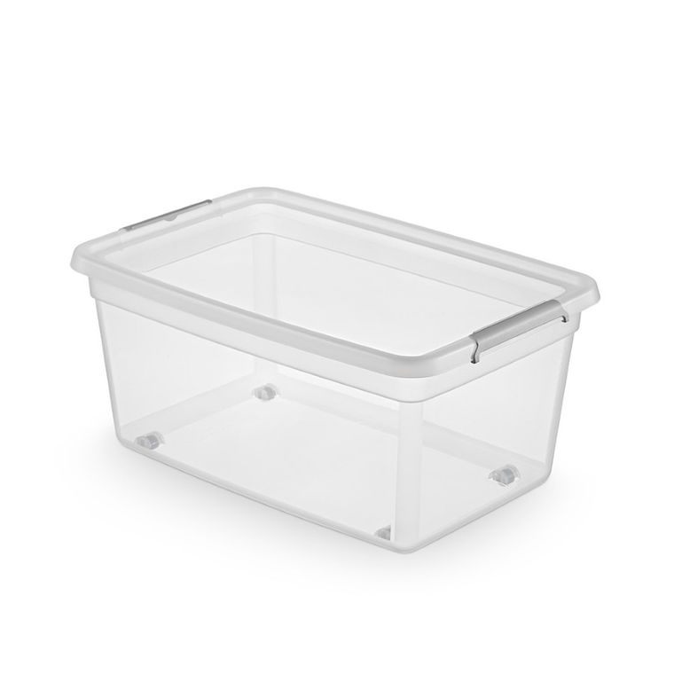 Orplast, Basestore, pojemnik z pokrywką i klipsami na kółkach, 58-39-25 cm, 40l