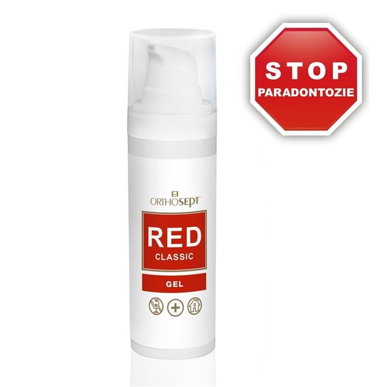 Orthosept, Red Classic gel, żel stomatologiczny do stosowania w jamie ustnej