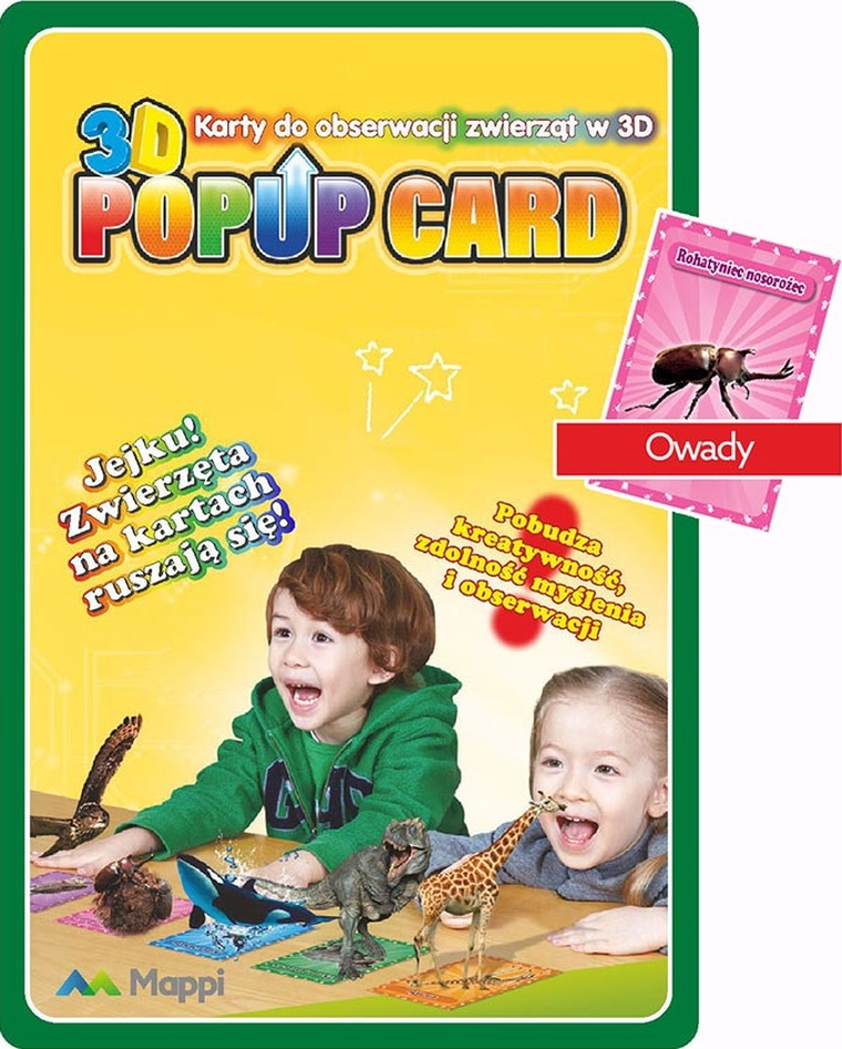 Owady. Karty do obserwacji zwierząt w 3D