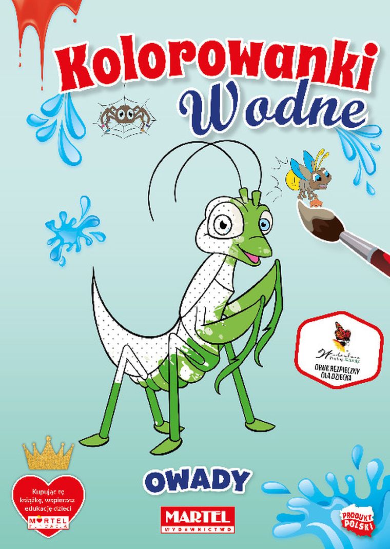 Owady. Kolorowanka wodna