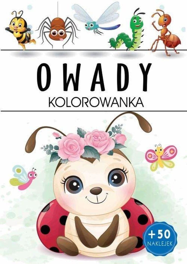 Owady. Kolorowanka z naklejkami