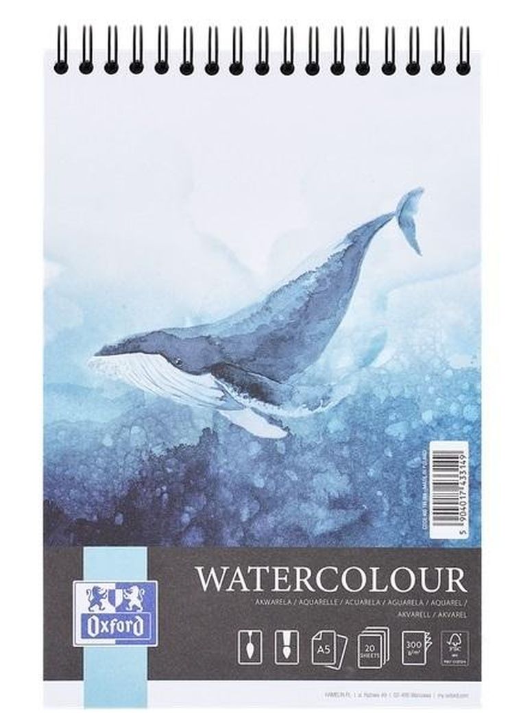 Oxford, blok artystyczny, A5, 20 kartek, 300g