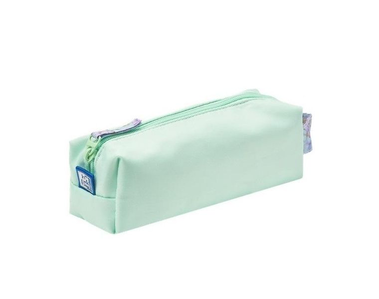 Oxford, Flowers, piórnik saszetka, jasnozielona