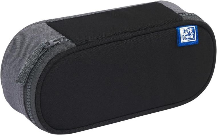 Oxford, Funky, piórnik owalny, czarno-szary