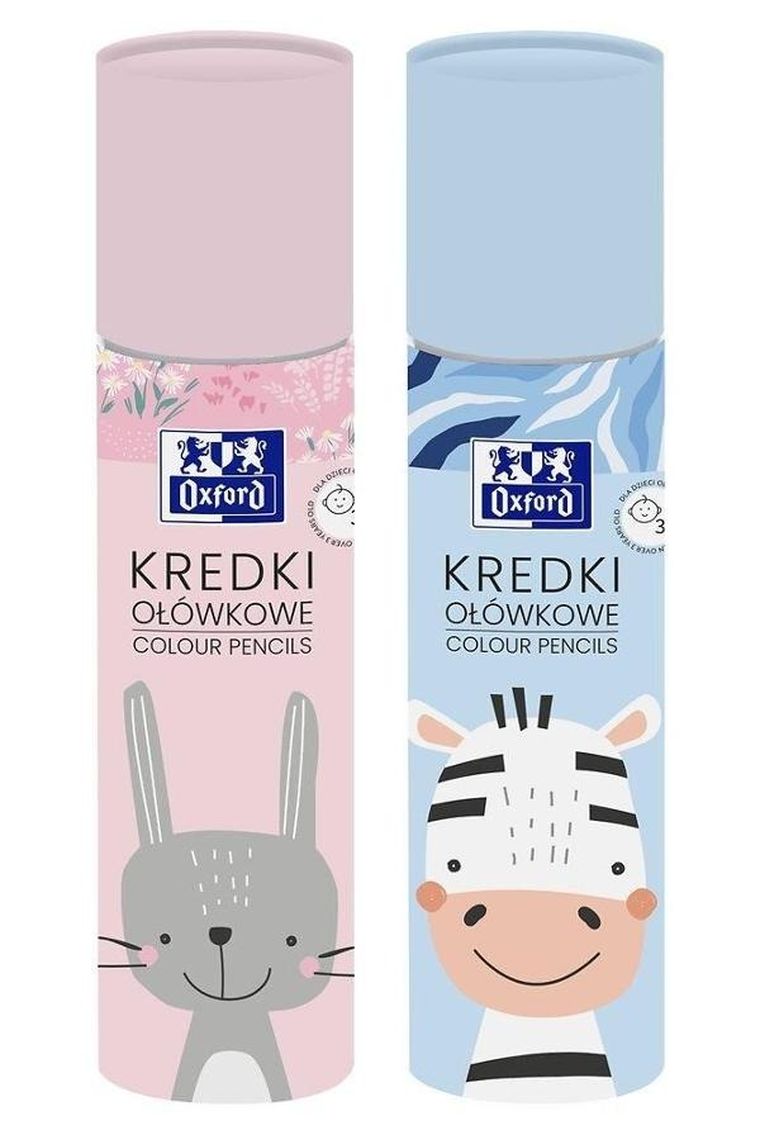 Oxford, Kids, kredki ołówkowe, tuba, 12 kolorów