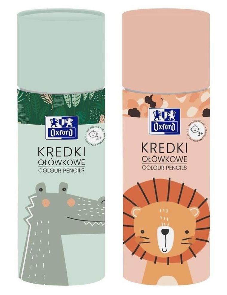 Oxford, Kids, kredki ołówkowe, tuba, 24 + 2 kolory