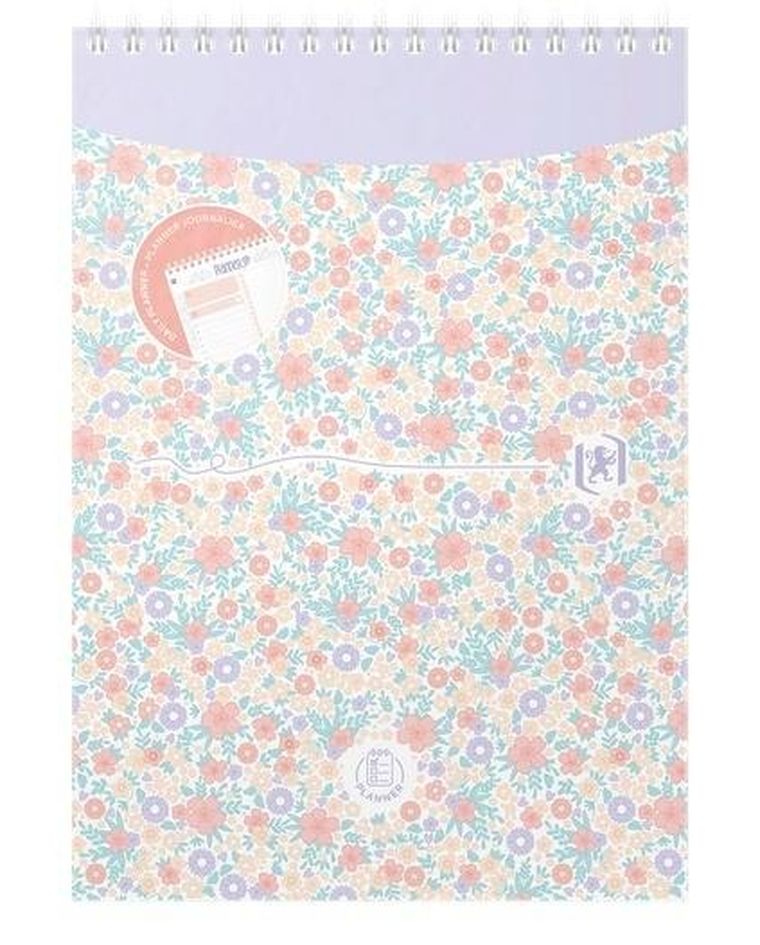 Oxford, planer dzienny, A5, 70 kartek, Floral