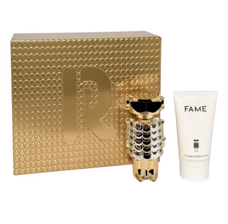 Paco Rabanne, Fame, zestaw, woda perfumowana, 50 ml + balsam, 75 ml