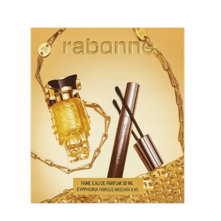 Paco Rabanne, Fame, zestaw: woda perfumowana, spray, 30 ml + Eyephoria Famous, tusz do rzęs, 8 ml