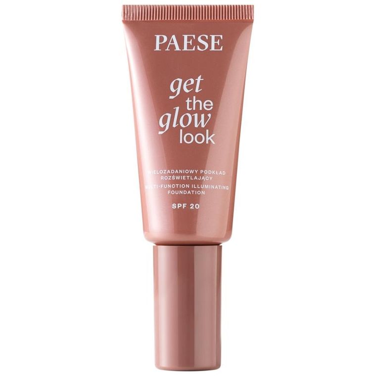 Paese, Get The Glow Look, wielozadaniowy podkład rozświetlający, 3N Warm Beige, 30 ml