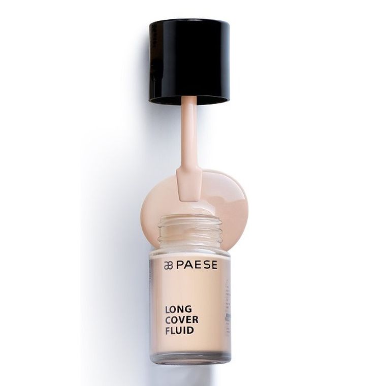PAESE, Long Cover, podkład kryjący o przedłużonej trwałości, 01 Jasny Beż, 30 ml
