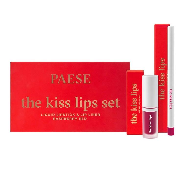 Paese, The Kiss Lips, zestaw pomadka i konturówka, 05 Raspberry Red