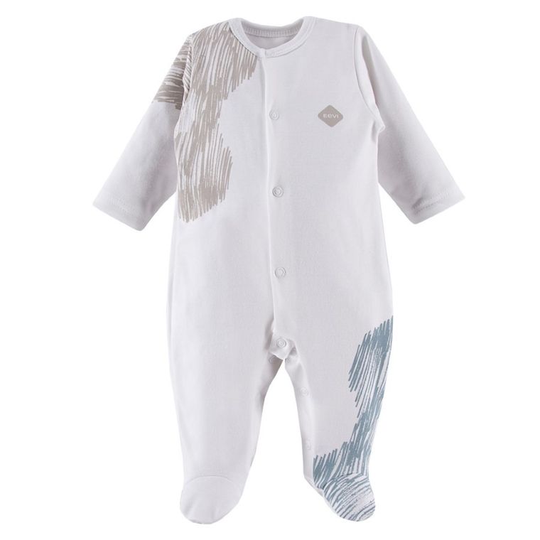 Pajac chłopięcy, biały, Eevi