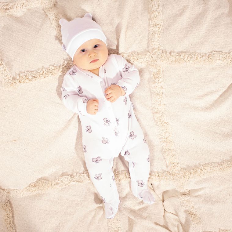 Pajac chłopięcy, biały, Nicol