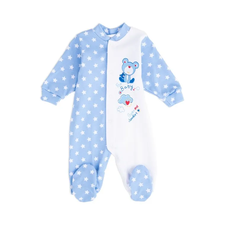 Pajac dziecięcy, biało-niebieski, Tup Tup