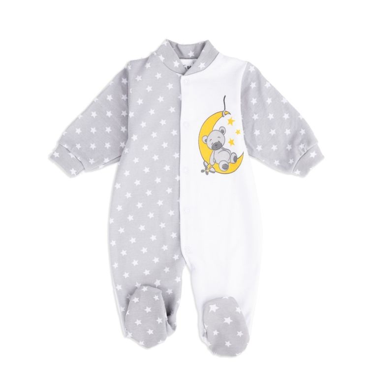 Pajac dziecięcy, biało-szary, Tup Tup